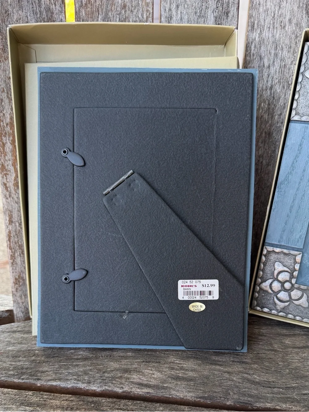 SONOMA Blue Decorative Pair of Picture Frames with Silver Accents